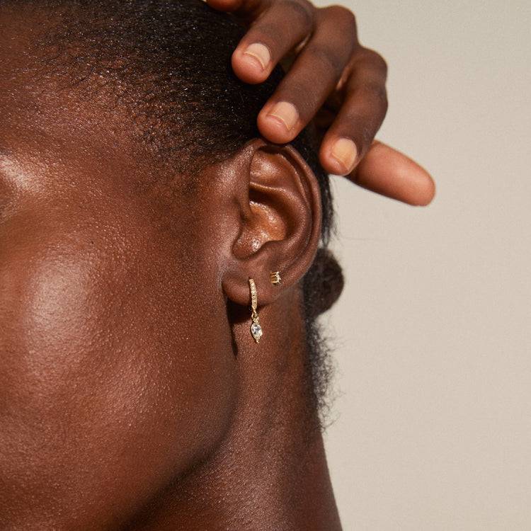 Pilgrim ELZA Recycelte Kristallohrringe, 2-in-1-Set, Vergoldet