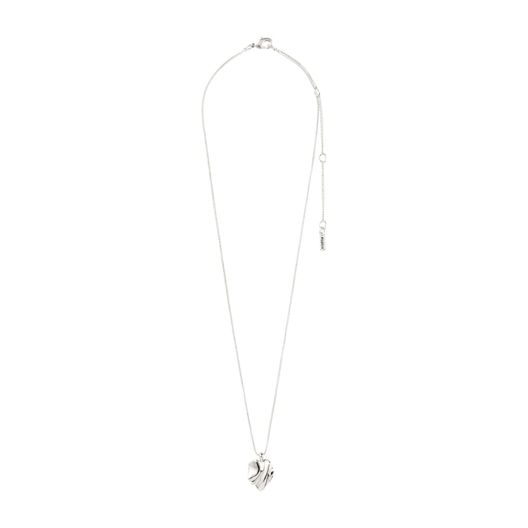 Pilgrim EM Halskette Mit Wellenförmigem Anhänger, Versilbert