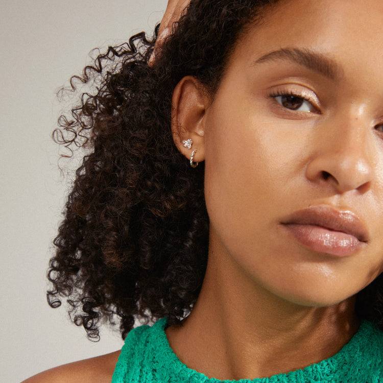 Pilgrim EMANUELLE Recycelte Ohrringe 3-in-1-Set, Versilbert