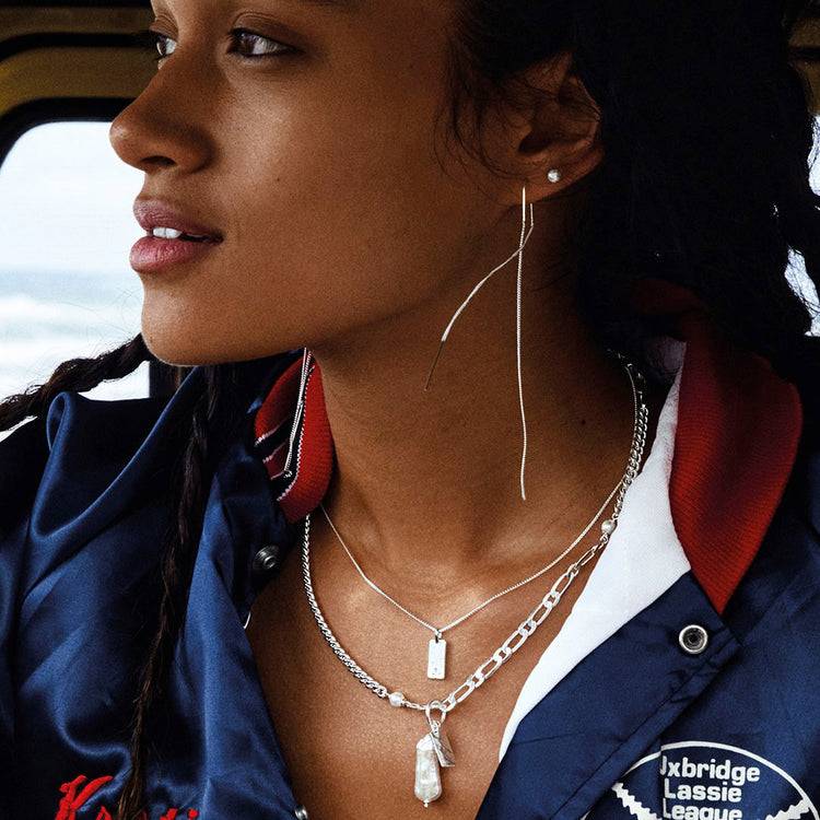 Pilgrim ENCHANTMENT Recycelte Kettenohrringe, Versilbert