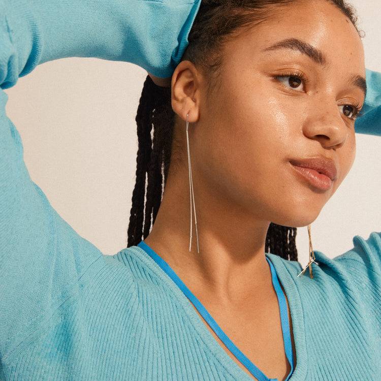 Pilgrim ENCHANTMENT Recycelte Kettenohrringe, Versilbert