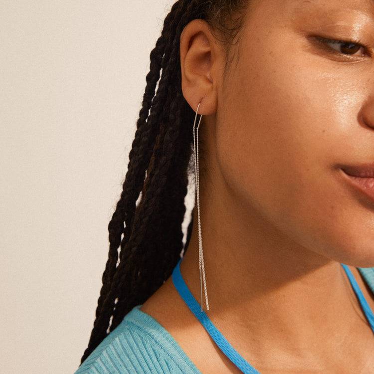 Pilgrim ENCHANTMENT Recycelte Kettenohrringe, Versilbert