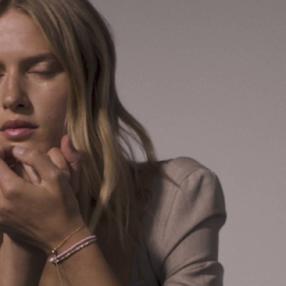 Pilgrim ENERGETIC Lila Armbänder, 3-in-1-Set, Vergoldet