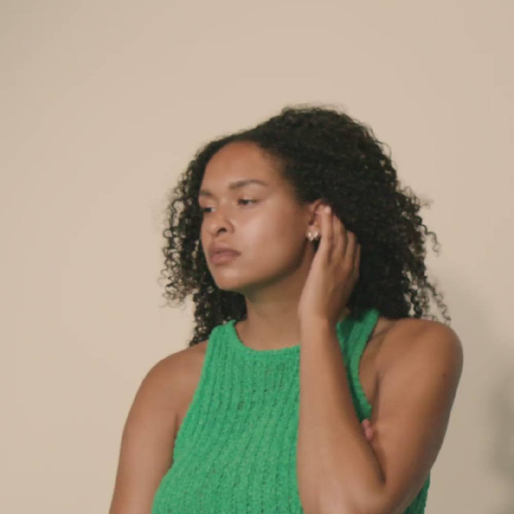 Pilgrim EVRA Recycelte, Organ. Geformte Kristall-Creolen, Versilbert