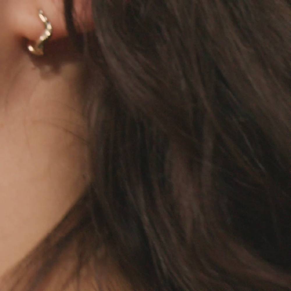 Pilgrim EVRA Recycelte, Organ. Geformte Kristall-Creolen, Vergoldet