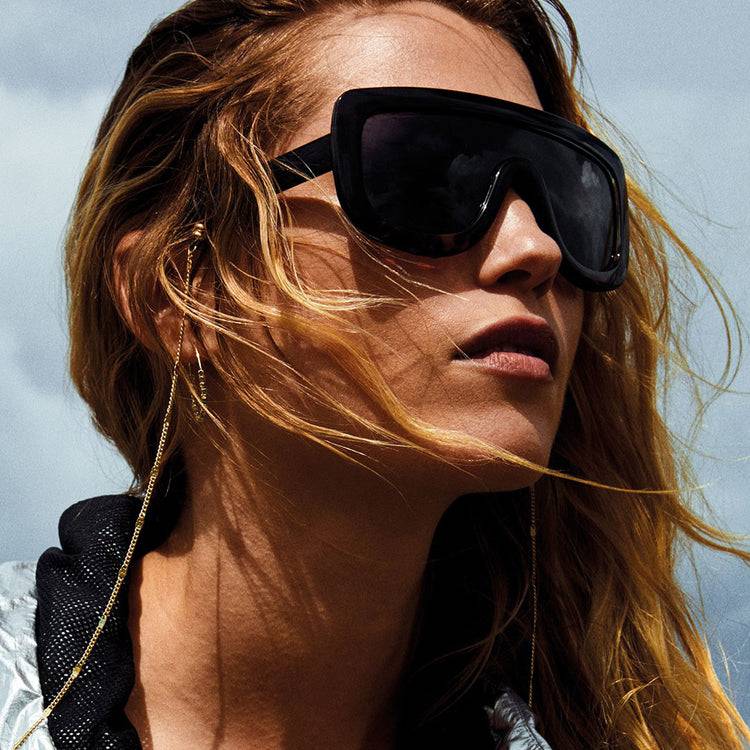 Pilgrim FIDELIA Oversized Shield-Sonnenbrille, Schildpatt Dunkel