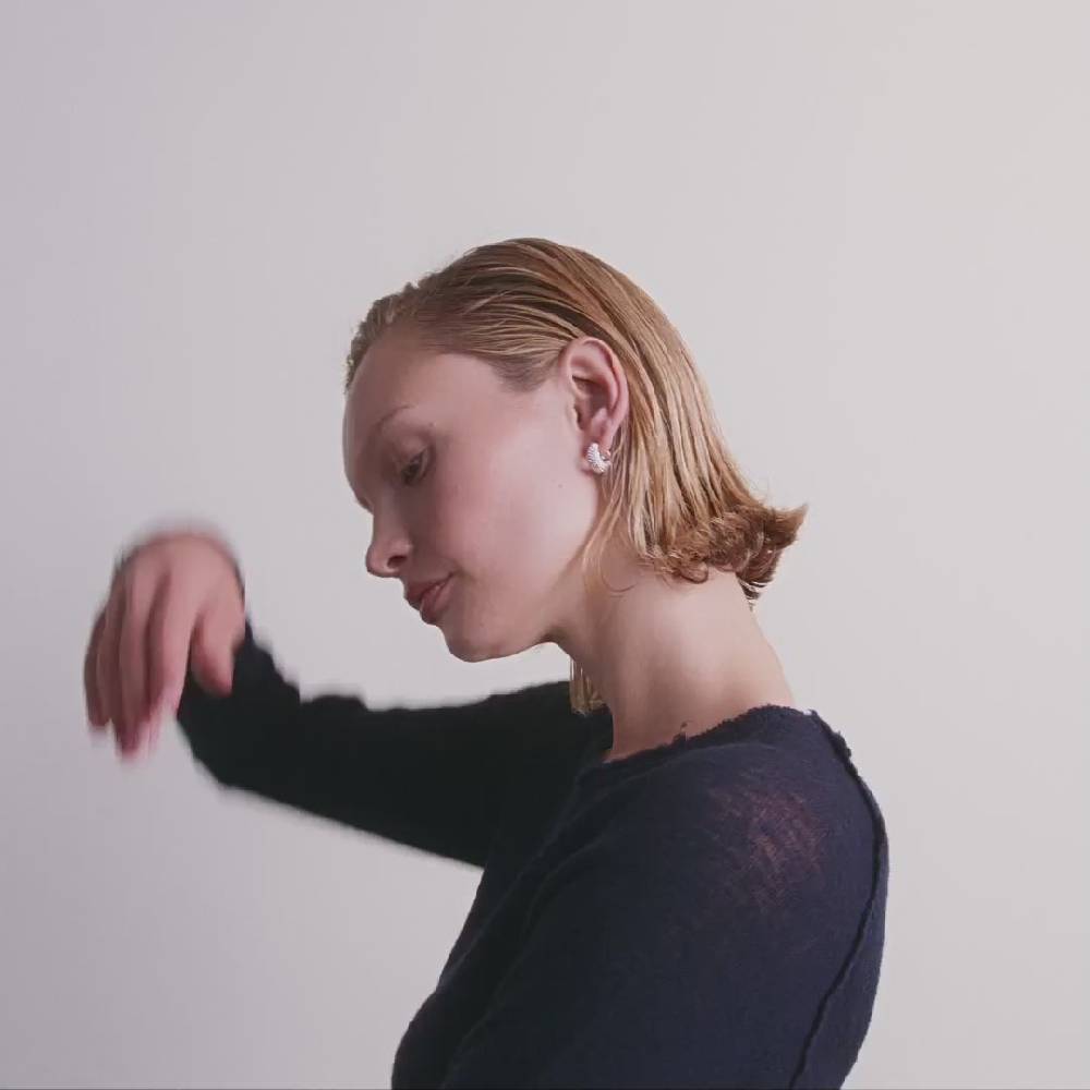 Pilgrim FOCUS Recycelte Kristallohrringe Versilbert