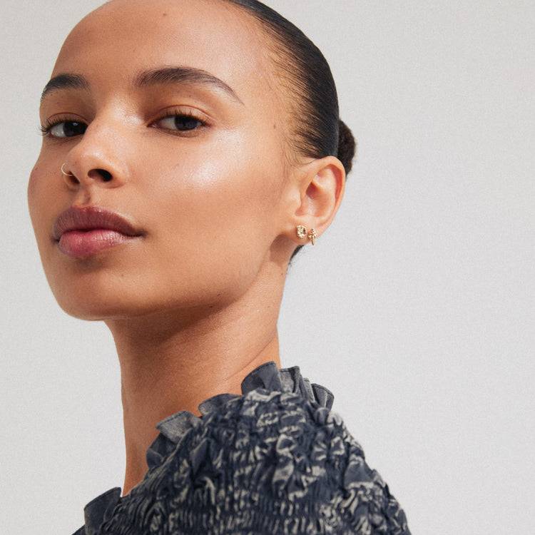 Pilgrim FORCE Recycelte Ohrringe, 2-in-1 Set, Vergoldet