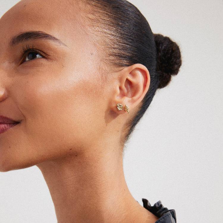 Pilgrim FORCE Recycelte Ohrringe, 2-in-1 Set, Vergoldet