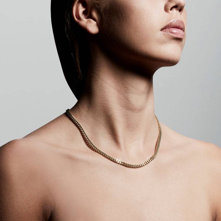 Pilgrim FUCHSIA Recycelte Panzerhalskette, Vergoldet