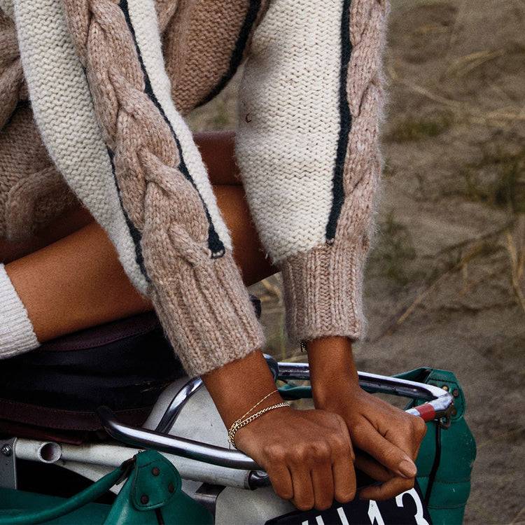 Pilgrim FUCHSIA Recyceltes Panzerkettenarmband, Vergoldet