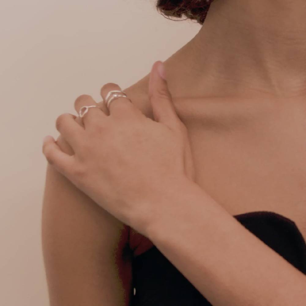 Pilgrim GESCHENKSET, Recyceltes 3-in-1-Set, Stapelringe, Versilbert