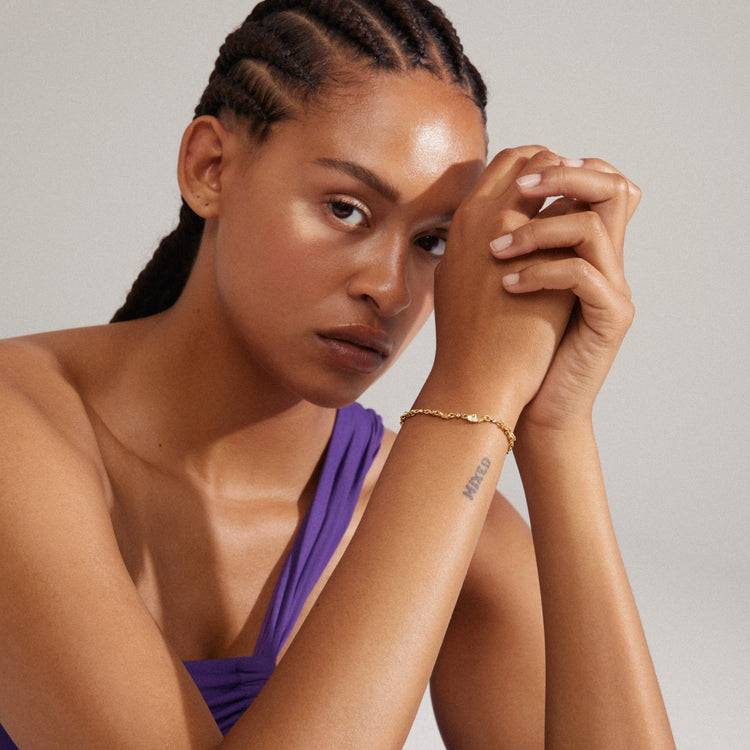 Pilgrim HALLIE Organisch Geformtes Kristallarmband, Vergoldet