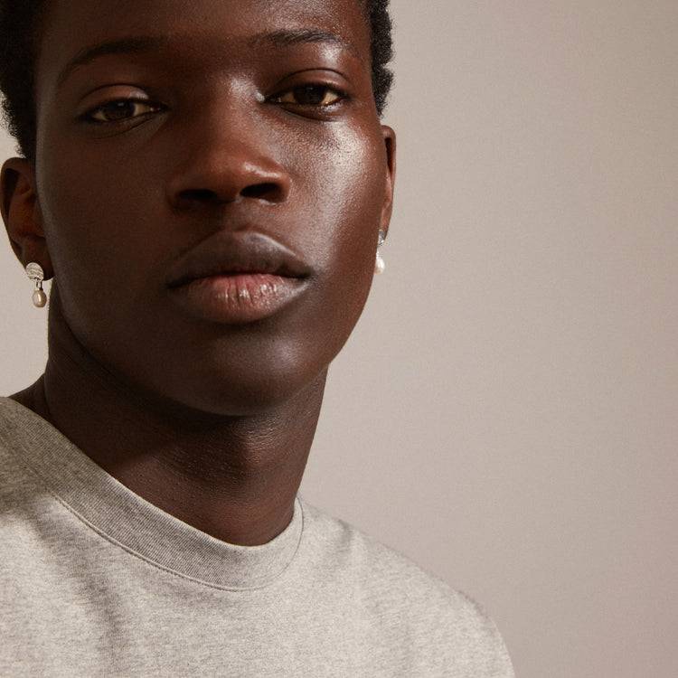 Pilgrim HEAT Recycelte Süßwasserperlen-Ohrringe Versilbert