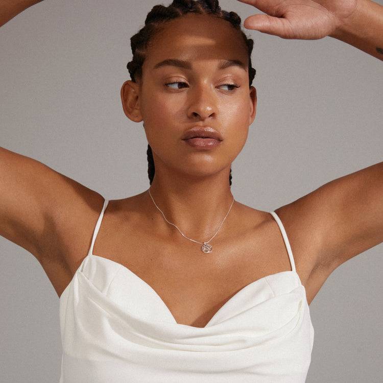 Pilgrim IBEN Recycelte Lebensbaum-Halskette, Versilbert