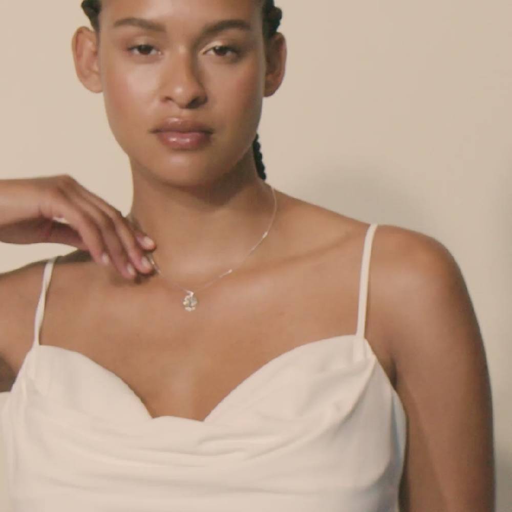 Pilgrim IBEN Recycelte Lebensbaum-Halskette, Versilbert