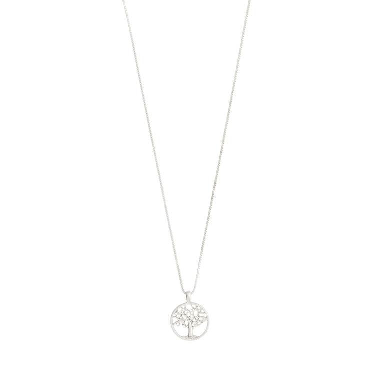 Pilgrim IBEN recycelte Lebensbaum-Halskette, versilbert