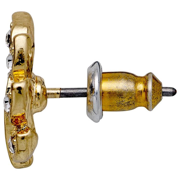 Pilgrim IMOGEN Recycelte Kristallblatt-Ohrringe, Vergoldet