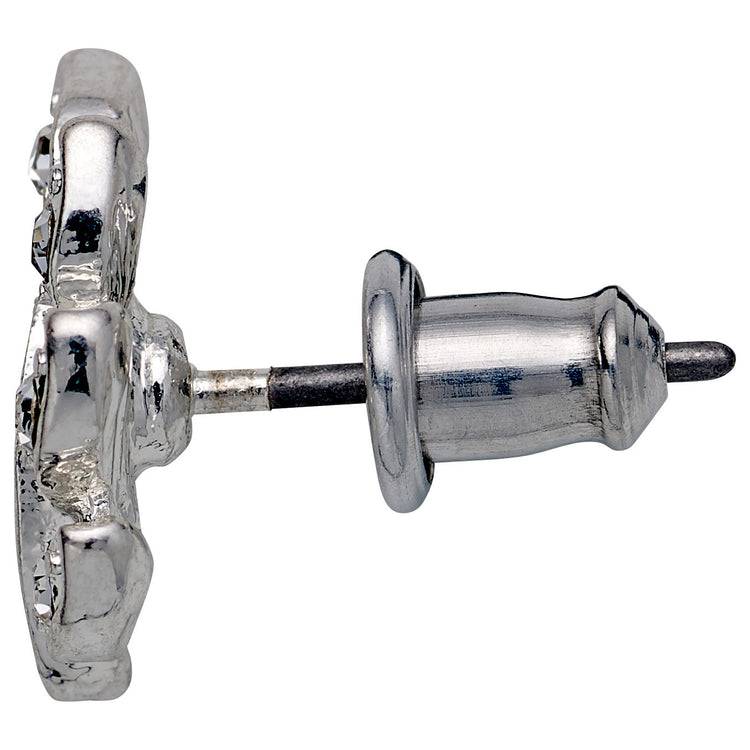 Pilgrim IMOGEN Recycelte Kristallblatt-Ohrringe, Versilbert