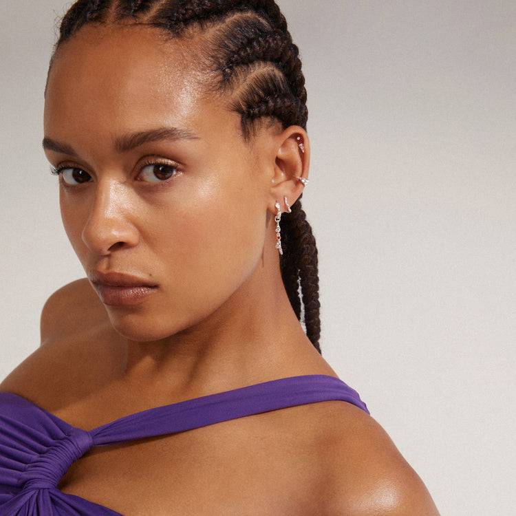 Pilgrim IRENE Recycelte Ohrringe & Clip 5-in-1-Set, Versilbert