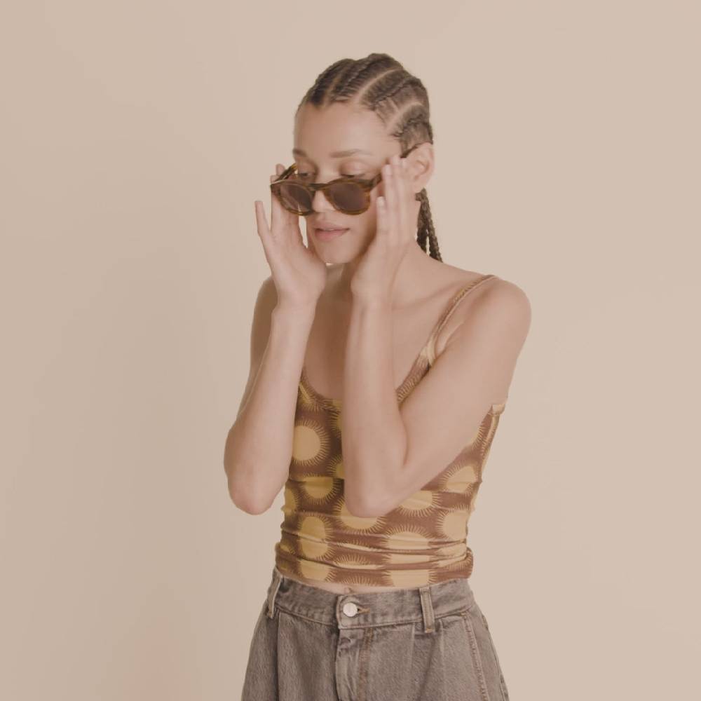 Pilgrim JANICA Recycelte Sonnenbrille Schildpatt-Braun