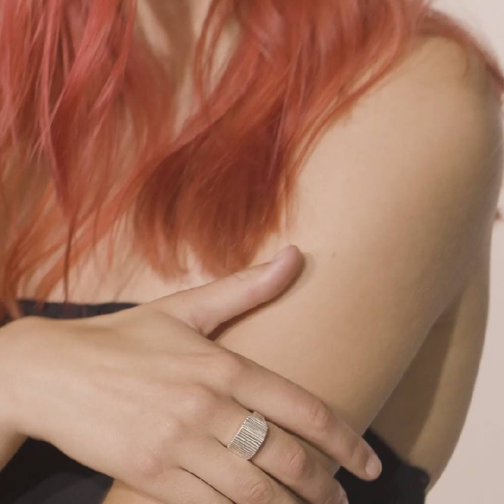 Pilgrim JEMMA Ring Mit Viereckigem Siegel, Versilbert