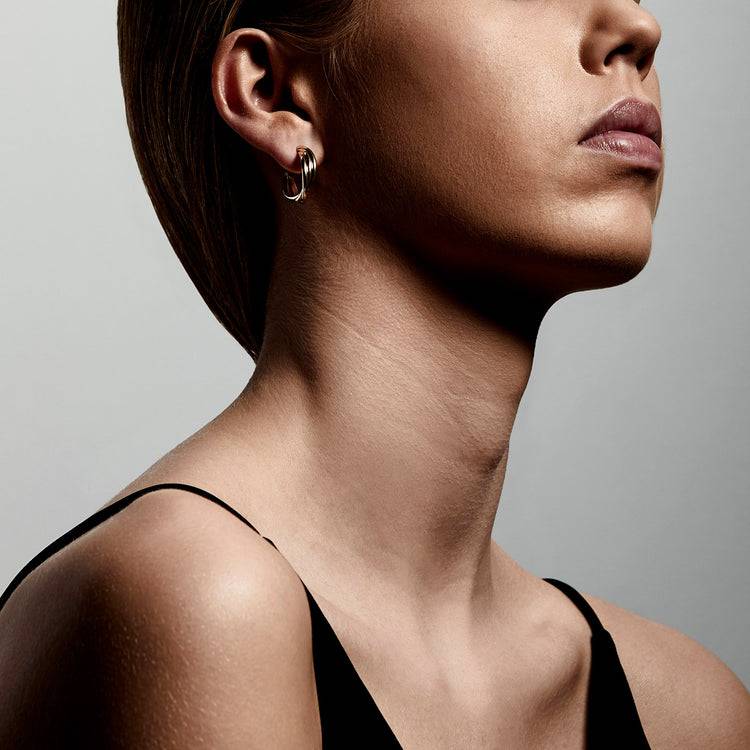 Pilgrim JENIFER Recycelte Twirl-Hoop-Ohrringe, Vergoldet