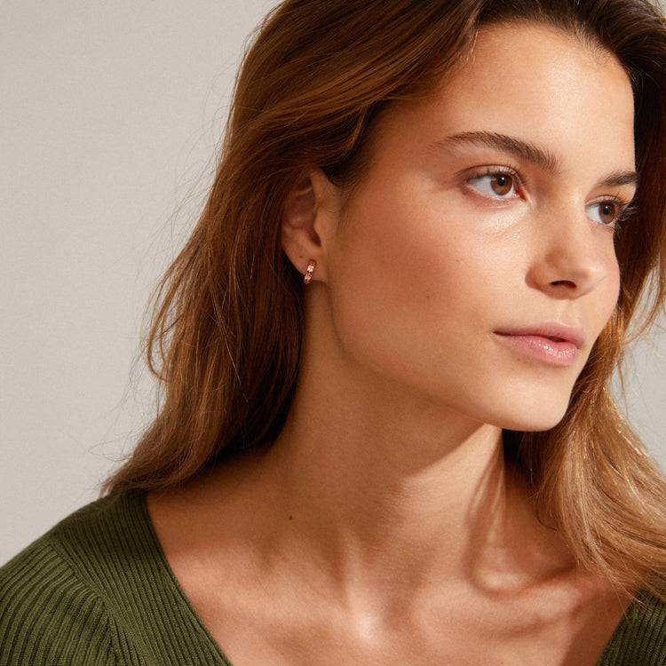 Pilgrim JOANNA Recycelte Creolen, Mit Roségold Plattiert