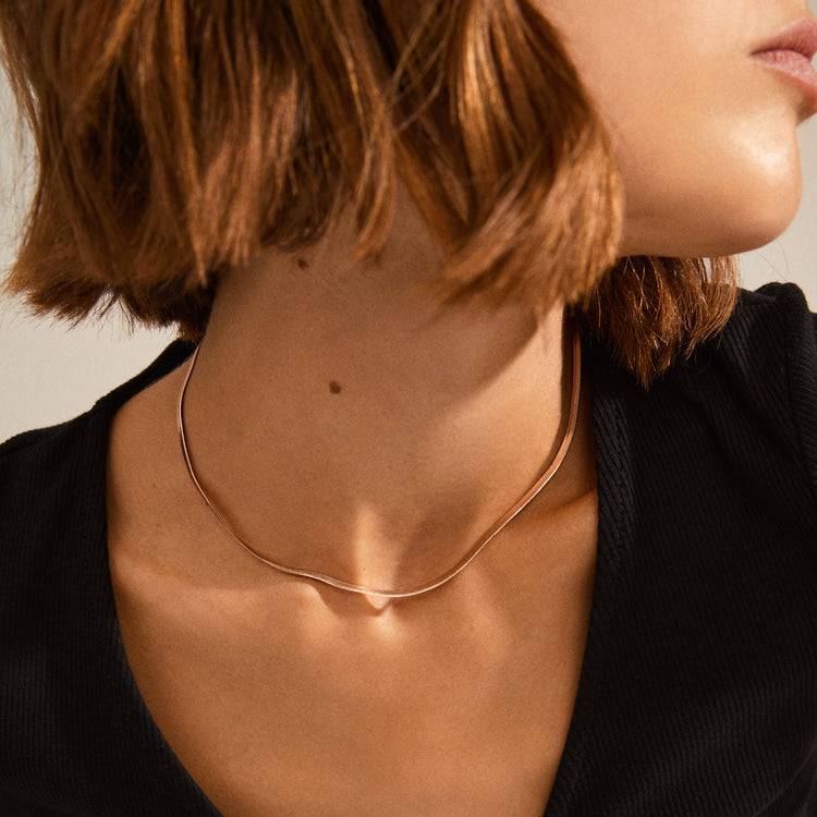 Pilgrim JOANNA Recyceltes Halsband, Flach, Mit Roségold Plattiert