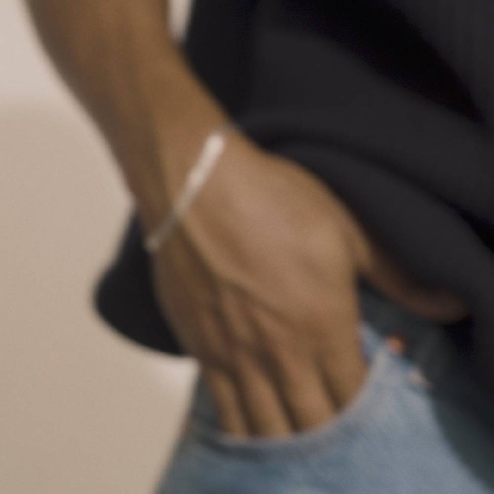 Pilgrim JOANNA Recyceltes Schlangenketten-Armband, Flach, Versilbert