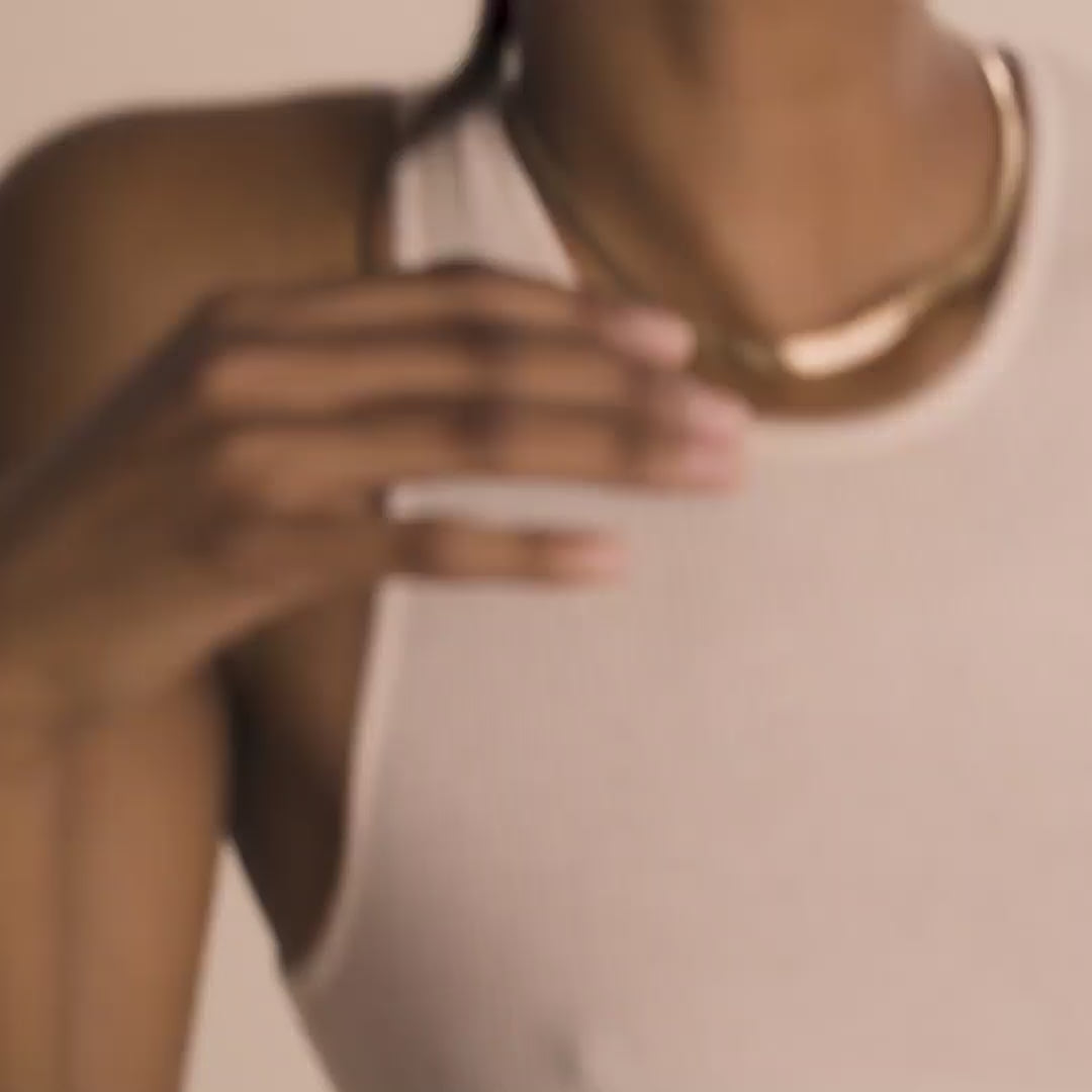 Pilgrim JOANNA Recyceltes Schlangenketten-Halsband, Flach, Vergoldet