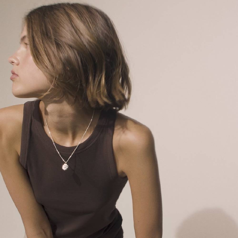 Pilgrim JOLA Recycelte Kristall-Münz-Halskette, Versilbert