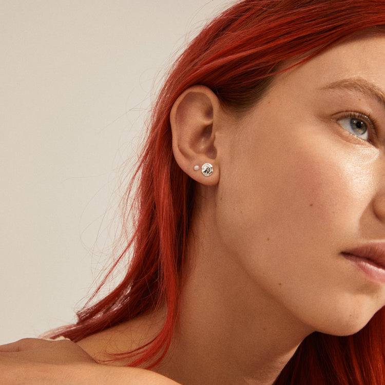 Pilgrim JOLA Süßwasserperlen-Ohrringe, 2-in-1-Set, Versilbert