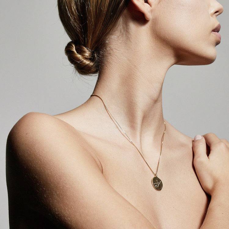 Pilgrim JUNGFRAU Recycelte Sternzeichen-Halskette, Vergoldet