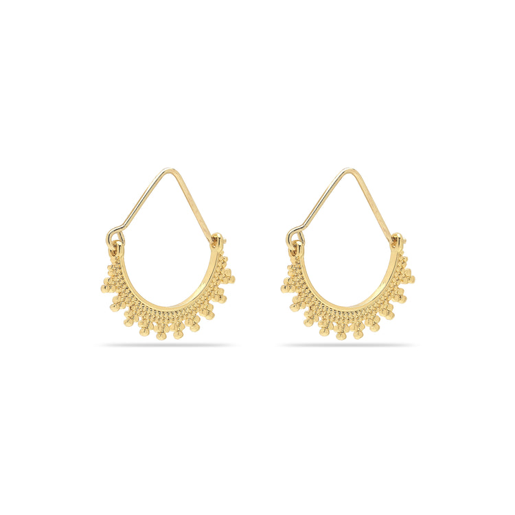 Pilgrim KIKU recycelte halbe Creolenohrringe, vergoldet