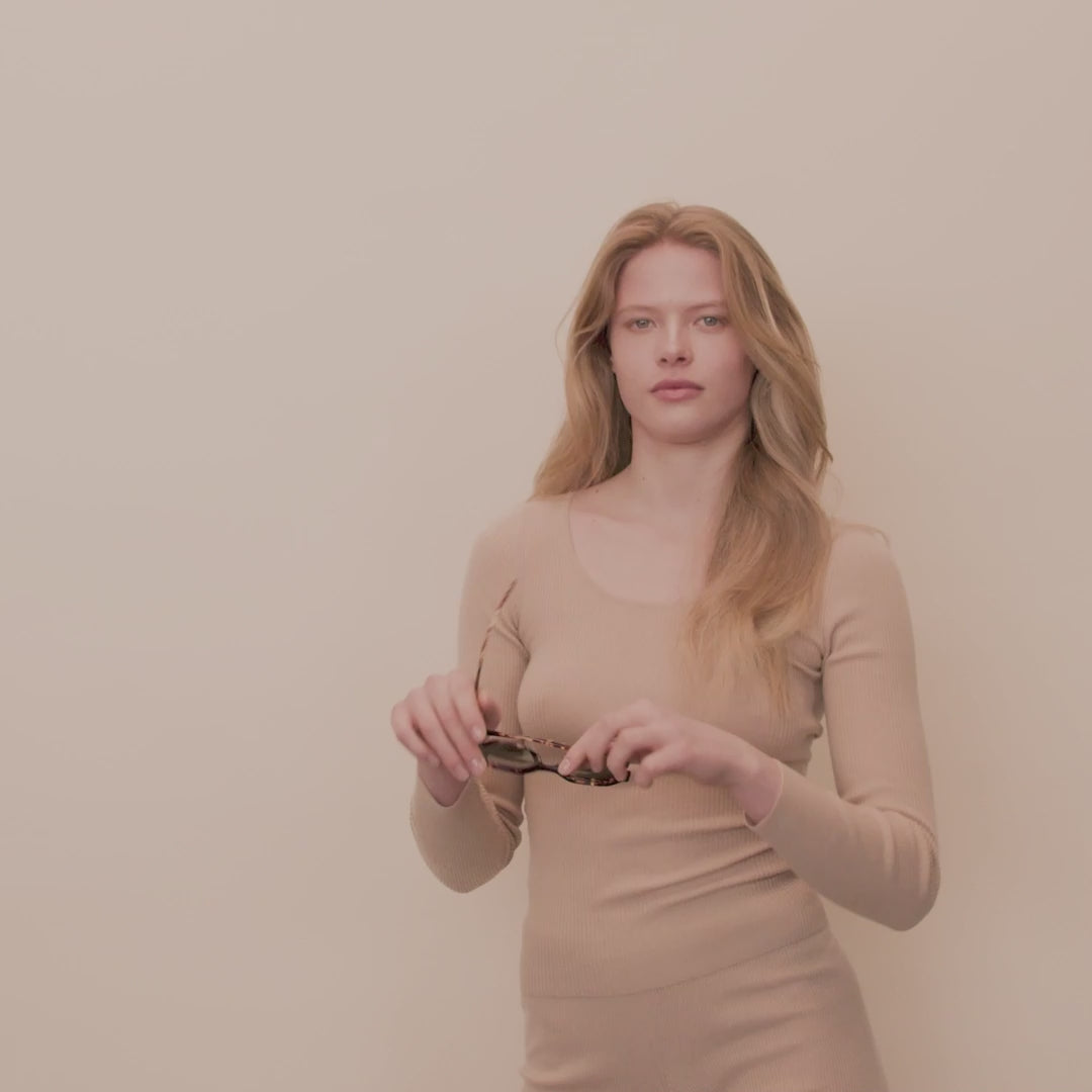 Pilgrim KIMANI Recycelte Sonnenbrille Schildpatt-Braun