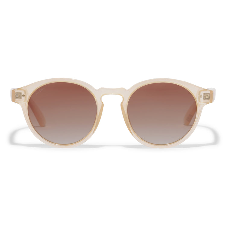 Pilgrim KYRIE Klassische Runde Sonnenbrille Hellbeige