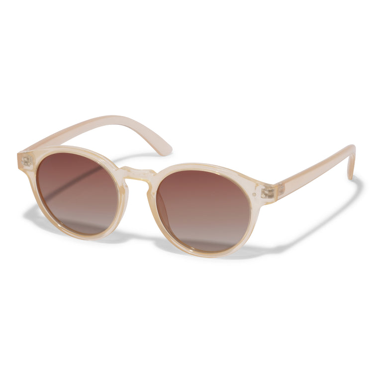 Pilgrim KYRIE klassische runde Sonnenbrille hellbeige