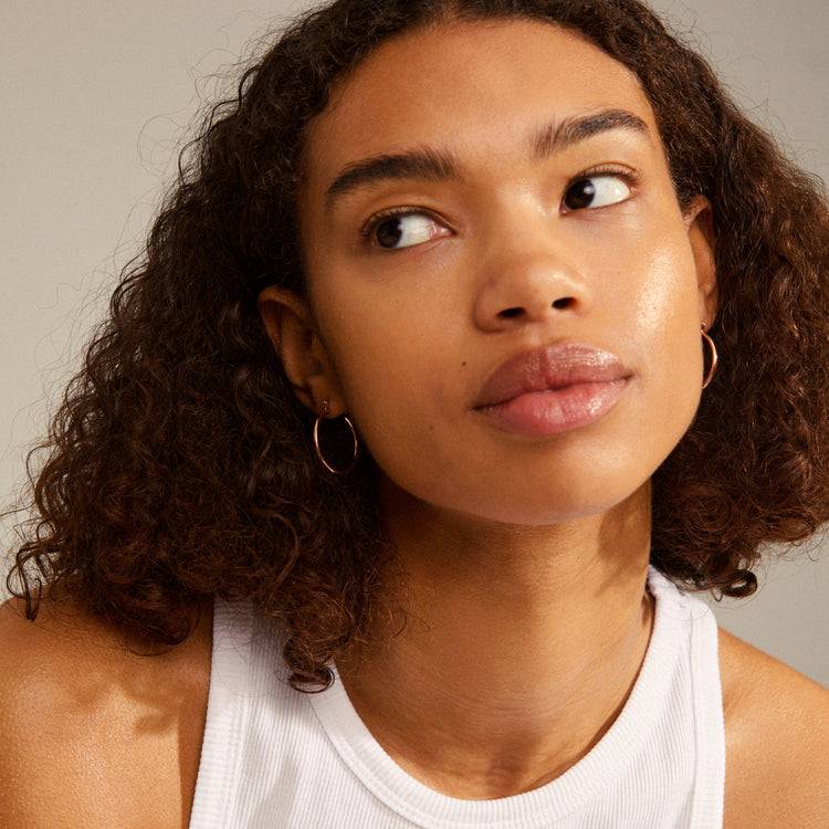 Pilgrim LAYLA Recycelte Mittelgroße Creolen, Rosévergoldet