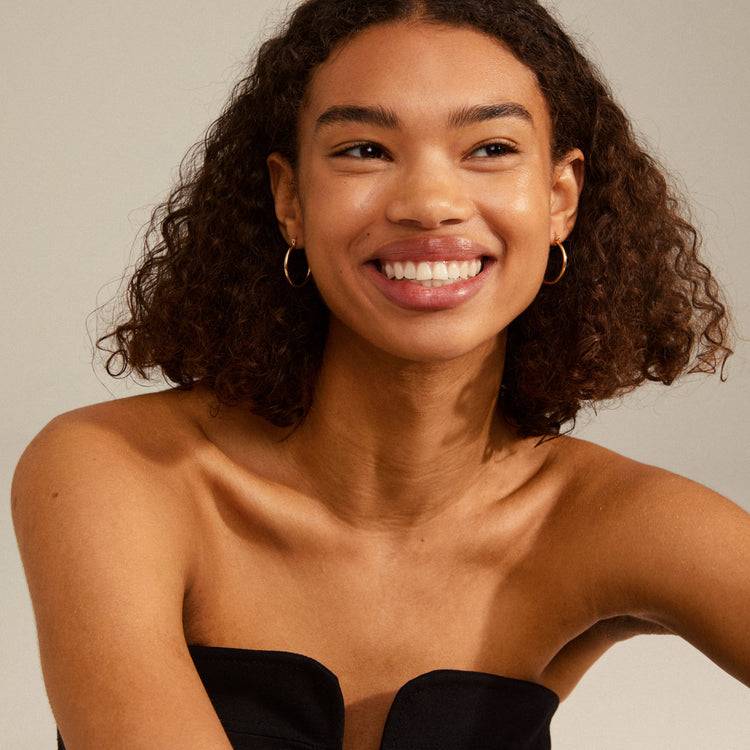 Pilgrim LAYLA Recycelte Mittelgroße Creolen, Vergoldet