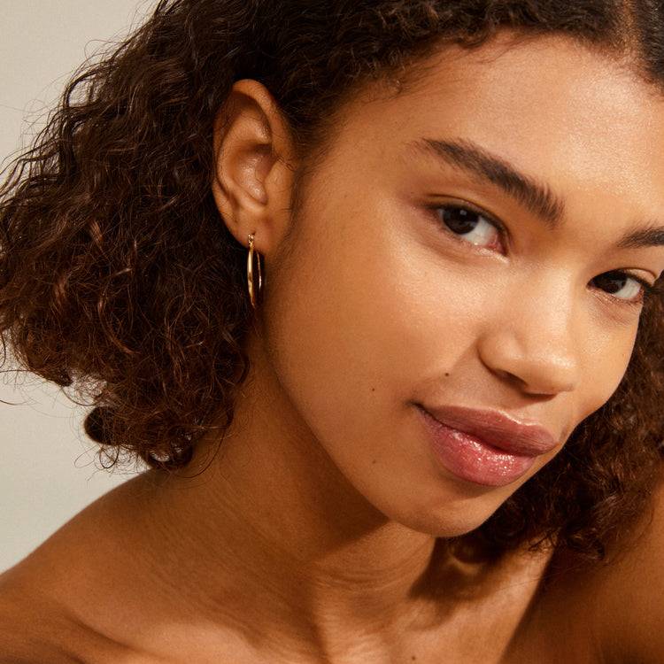 Pilgrim LAYLA Recycelte Mittelgroße Creolen, Vergoldet