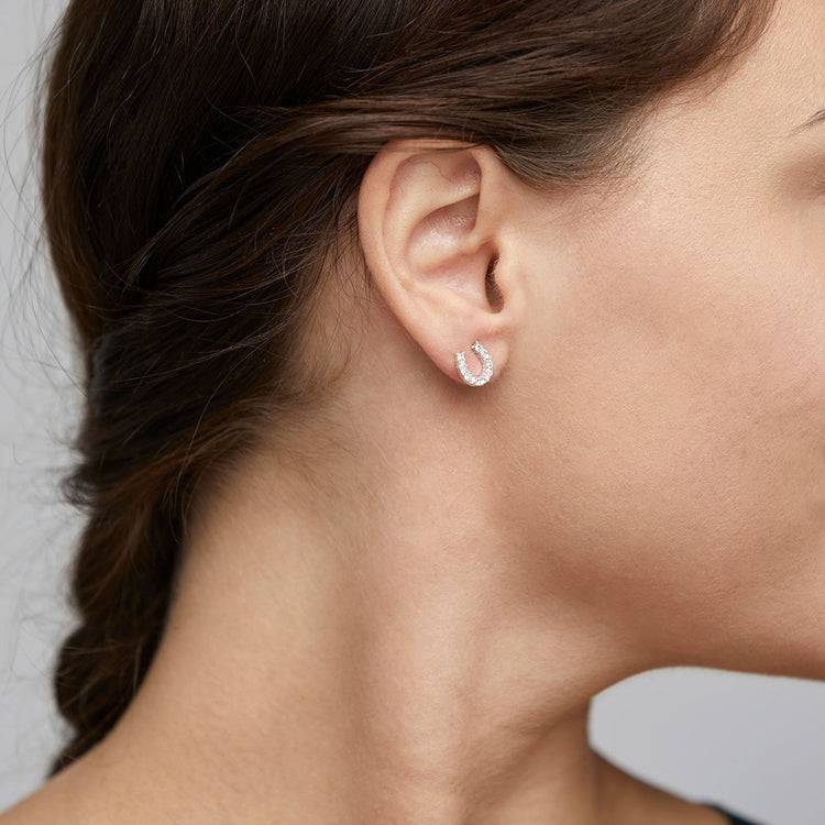 Pilgrim LEANNA Recycelte Glückskristall-Ohrringe, Versilbert