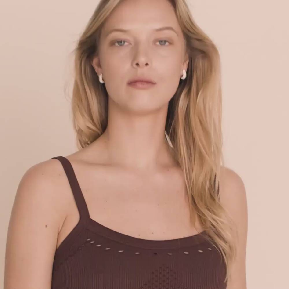 Pilgrim LONA Recycelte Chunky Kristall-Huggie-Hoops, Versilbert