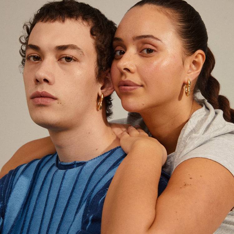 Pilgrim LOULIA Recycelte Ohrringe In Organischer Form, Vergoldet