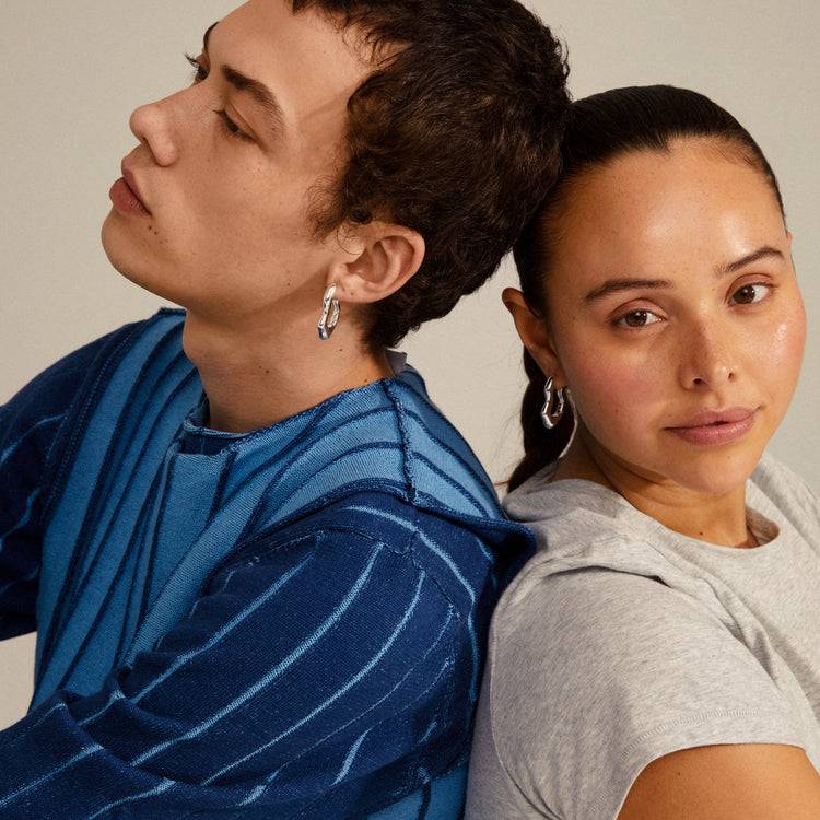 Pilgrim LOULIA Recycelte Ohrringe In Organischer Form, Versilbert