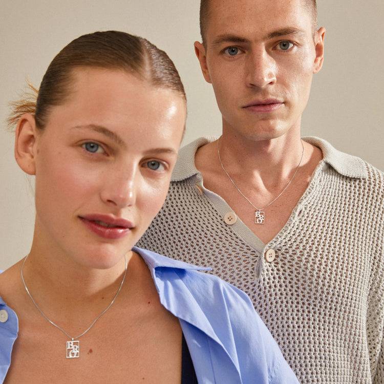 Pilgrim LOVE TAG, Recycelte BRO Halskette Versilbert