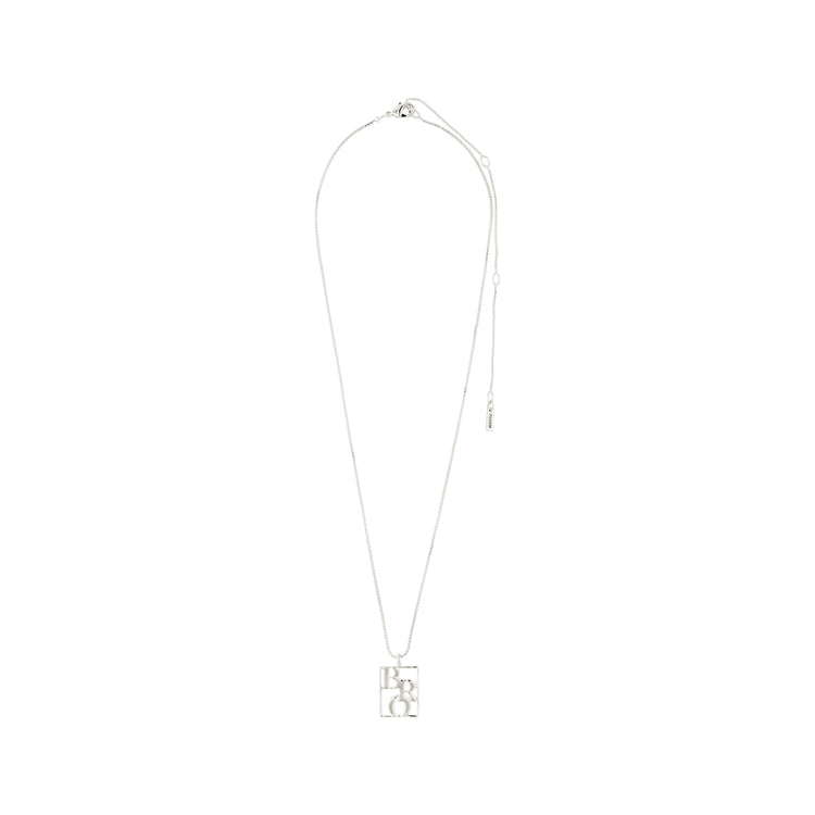 Pilgrim LOVE TAG, Recycelte BRO Halskette Versilbert