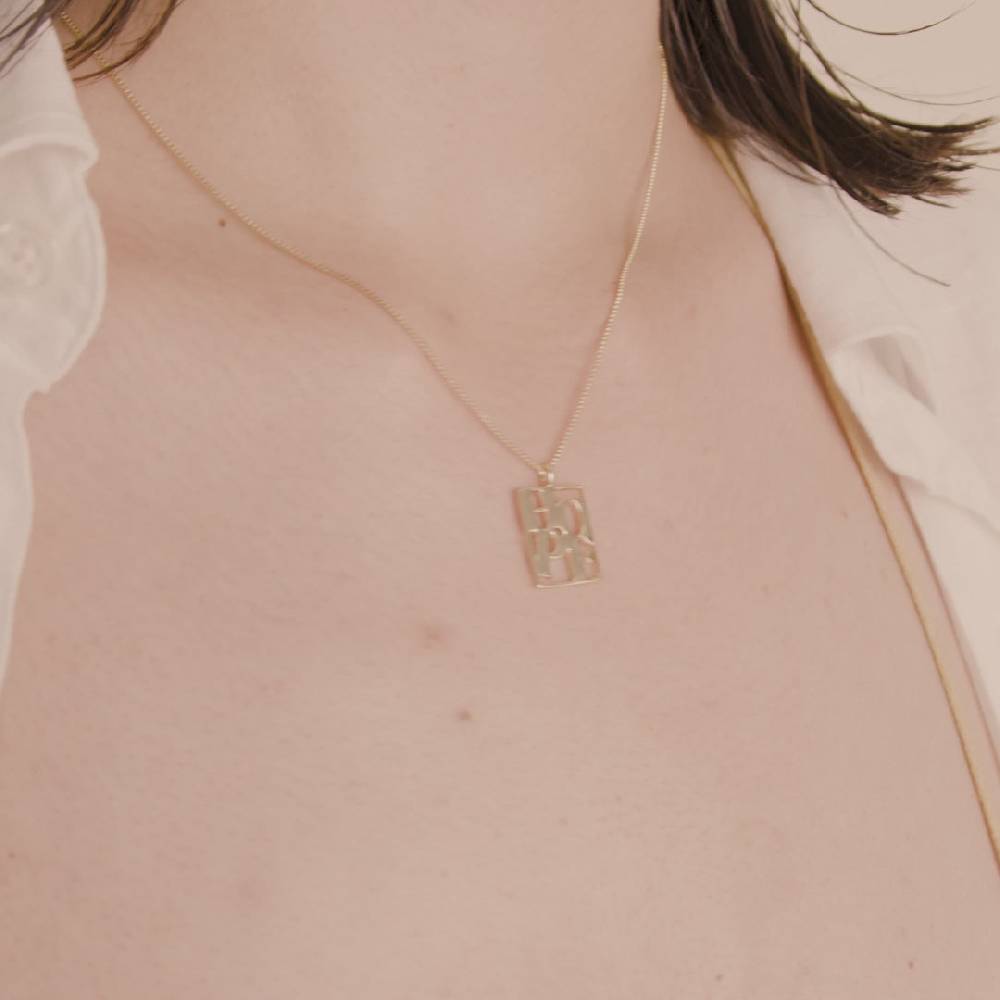 Pilgrim LOVE TAG, Recycelte HOPE Halskette Vergoldet