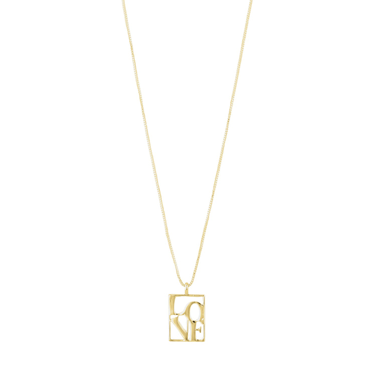 Pilgrim LOVE TAG, recycelte LOVE Halskette vergoldet