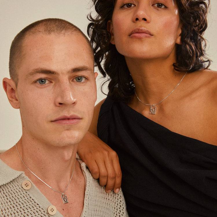 Pilgrim LOVE TAG, Recycelte LOVE Halskette Versilbert